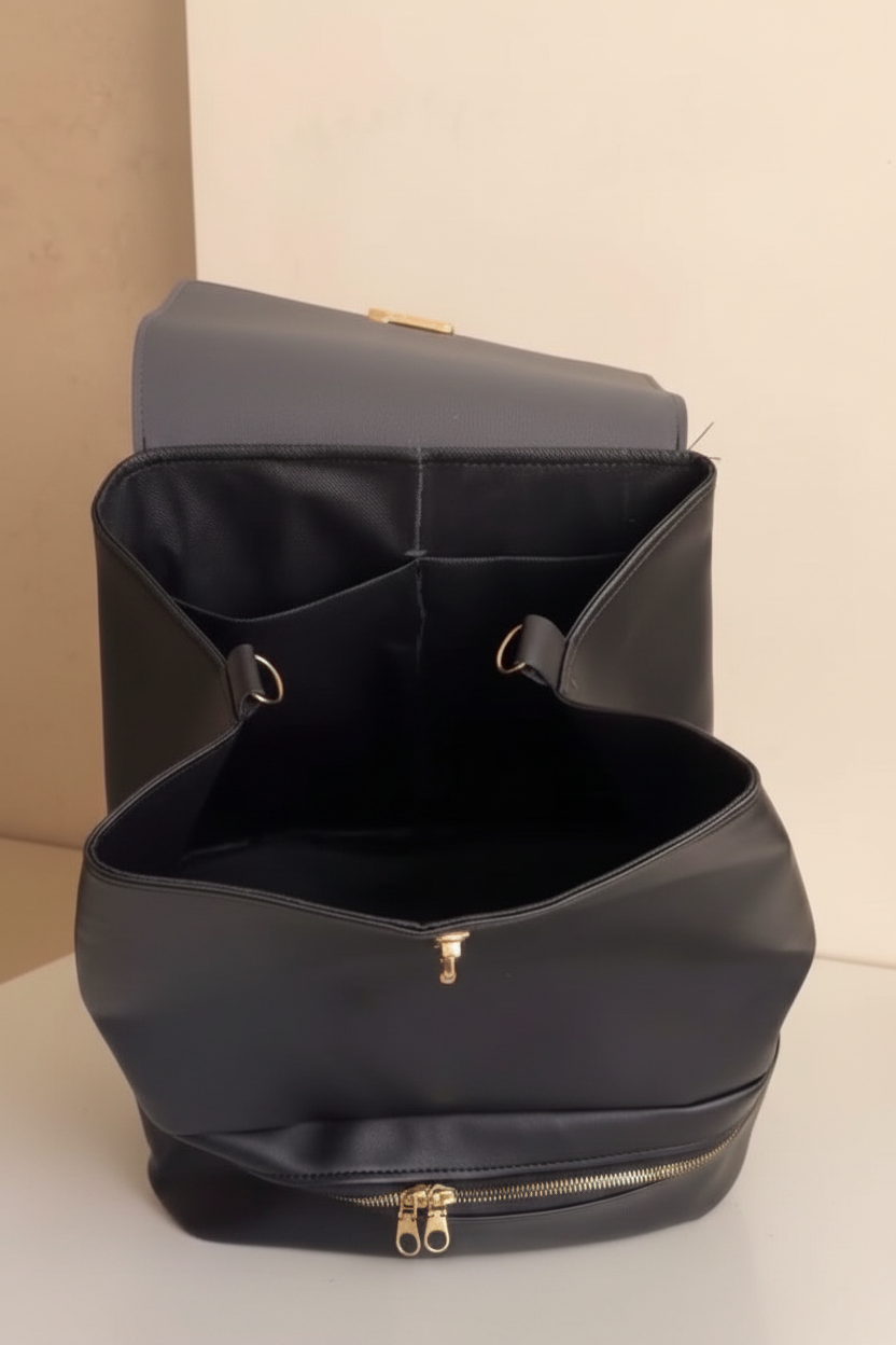 Intérieur sac - fond beige sans mains