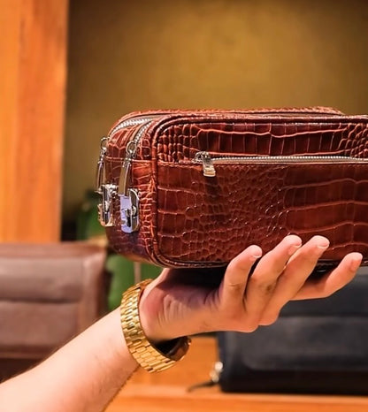 Trousse de voyage en cuir