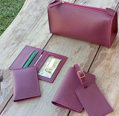 Ensemble D'accessoires de Voyage en cuir