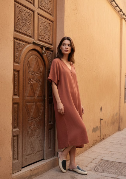 Babouches en Raphia et Cuir Marocain