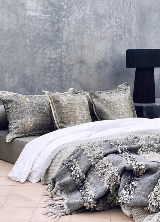 Housse de Coussin en soie cactus Sabra, marocain