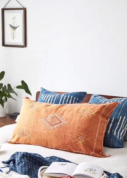 Housse de Coussin en soie cactus Sabra, marocain