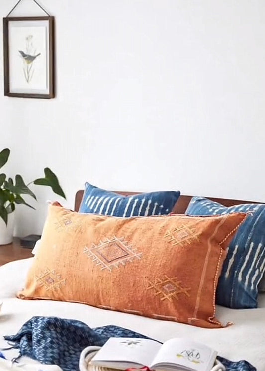 Housse de Coussin en soie cactus Sabra, marocain