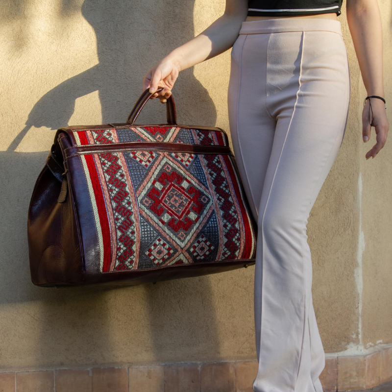 Sac voyage bohème artisanal