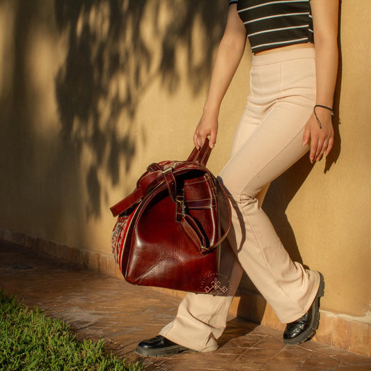Sac voyage bohème artisanal